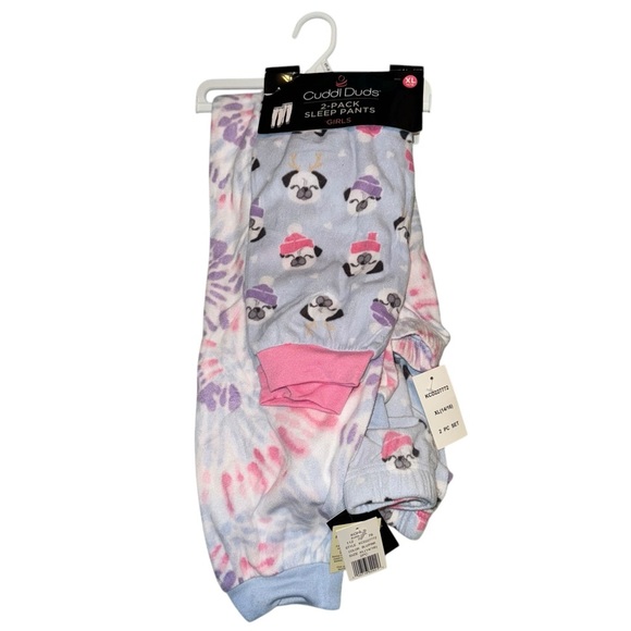 Cuddl Duds Other - NWT CUDDL DUDS 2 Pack Girls Pajama Pants Bottoms Dog Tie-Dye Print Size XL 14/16